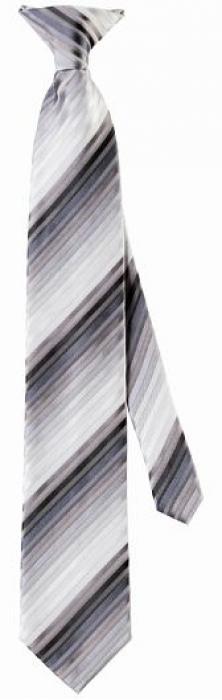 Krawatte mit Clip gestreift