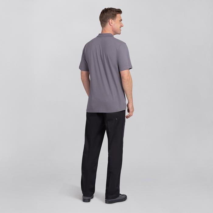 Poloshirt graphit Herren & Damen Stretch kurzarm