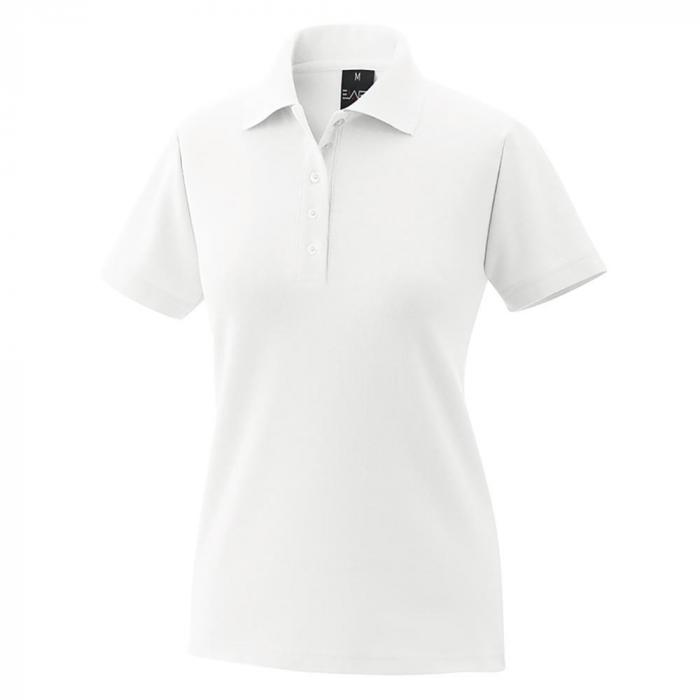 Poloshirt weiß Damen Stretch kurzarm