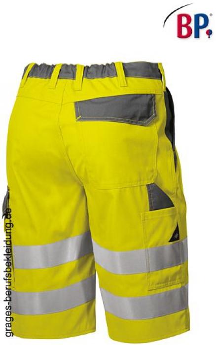 BP® Kurze Hose Warnschutz Shorts warngelb/dunkelgrau