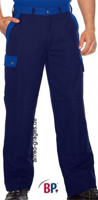BP® Arbeitshose Bundhose dunkelblau/königsblau Kniepolstertaschen