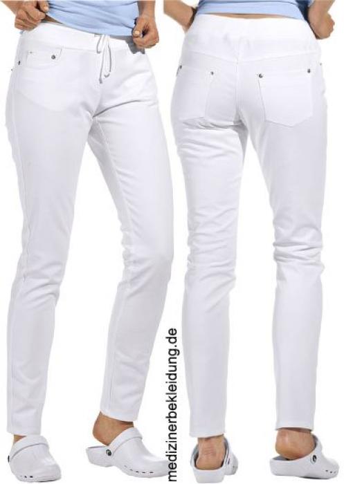 Leiber Damenhose weiss, 5 Pocket Form