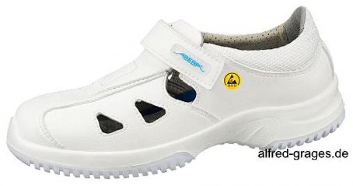 Abeba ESD-Sicherheitsschuh weiß Mikrofaser