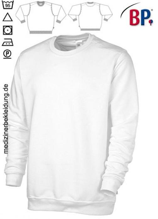 Sweatshirt unisex, 1/1 Arm, weiß, einzeln, Langarm