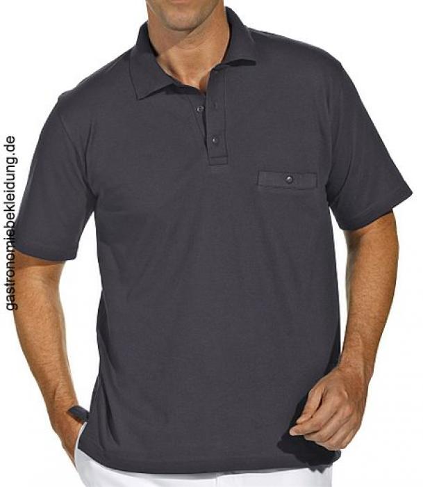 Polo-Pique-Shirt 1/2 Arm, 3-Knopf, Halbarm grau