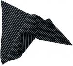 Kochhalstuch schwarz, Nadelstreifen, Dreiecktuch, Schweisstuch