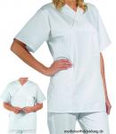 Leiber Schlupfkasack weiß Herren & Damen halbarm