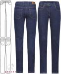 Damen Jeans blau Stretch Arbeitshose Greiff