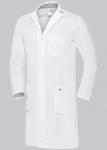 Herren Visitenmantel weiß langarm Reverskragen