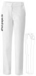 Damen Kochhose weiss mit Bundfalten