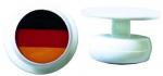 Kugelknöpfe-Satz weiß mit Deutschland