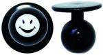 Kugelknöpfe-Satz schwarz mit Happy Smiley