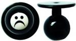 Kugelknöpfe-Satz schwarz mit Bad Smiley