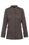 Damen Kochjacke taupe langarm Greiff Stretch