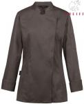 Damen Kochjacke taupe langarm Greiff