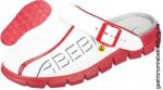 Abeba ESD-Berufsschuh weiß/rot