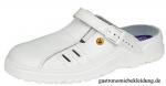 Abeba ESD-Berufsschuh weiß verstellbarer klappbarer Fersenriemen