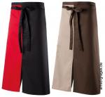 Bistroschürze, 100x80 cm, schwarz/rot oder sand/toffee